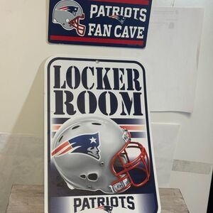NFL New England Patriots Wall Art Blue Red both signs included great shape